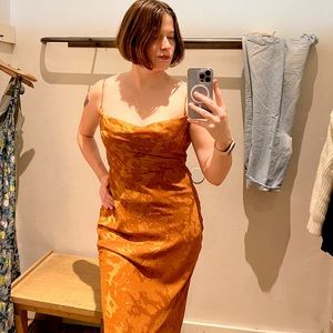BHLDN Gold Dress